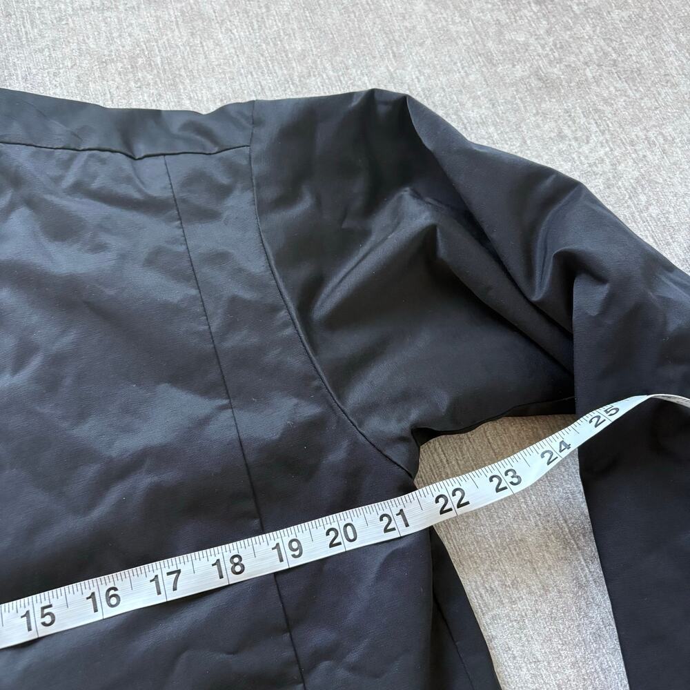Eileen Fisher Winter Black Fleece Lined Rain Coat - Picture 6 of 7